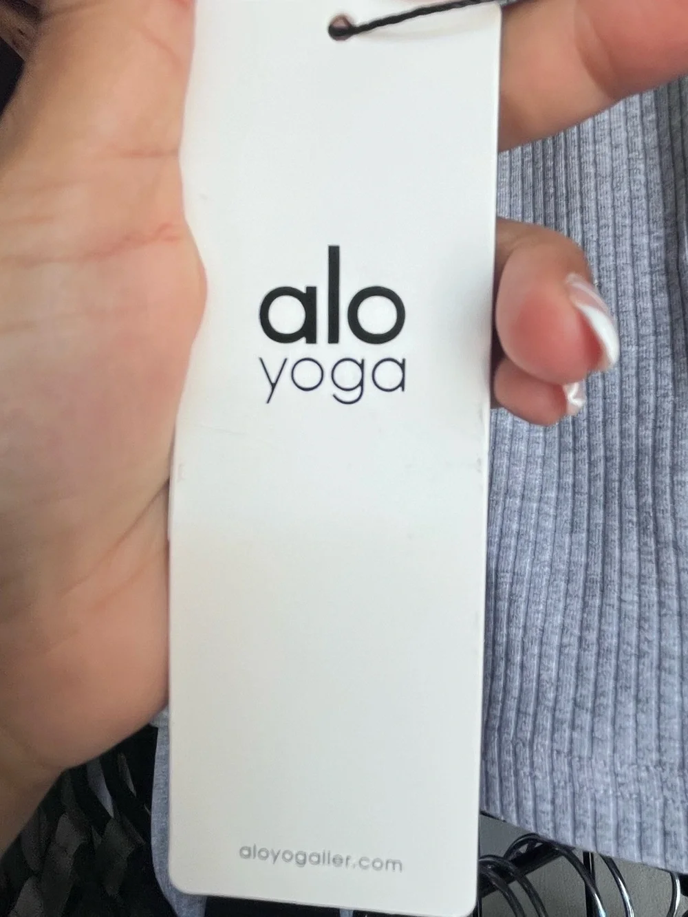 ALO Yoga Ribbed Long-Sleeve Crewneck Top - White Black Gray